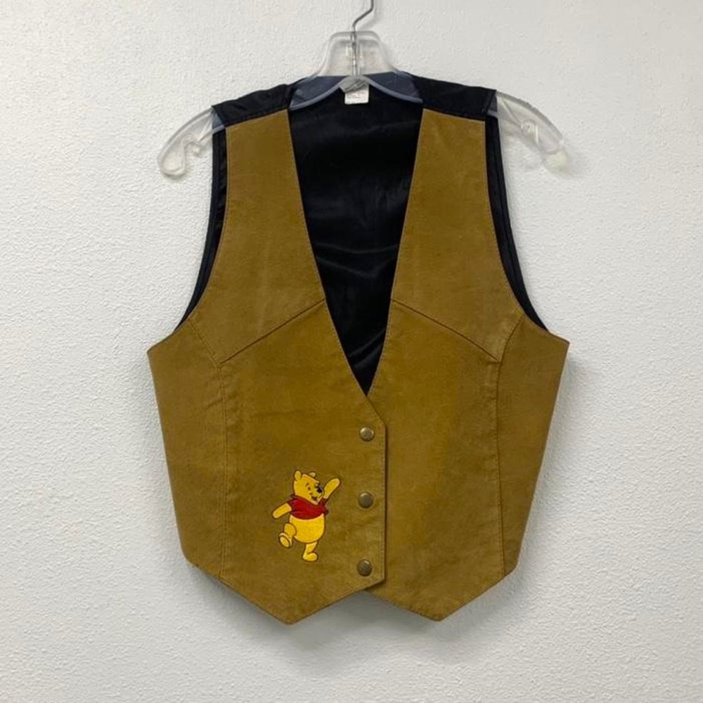 Vintage Pooh Suede Leather Vest